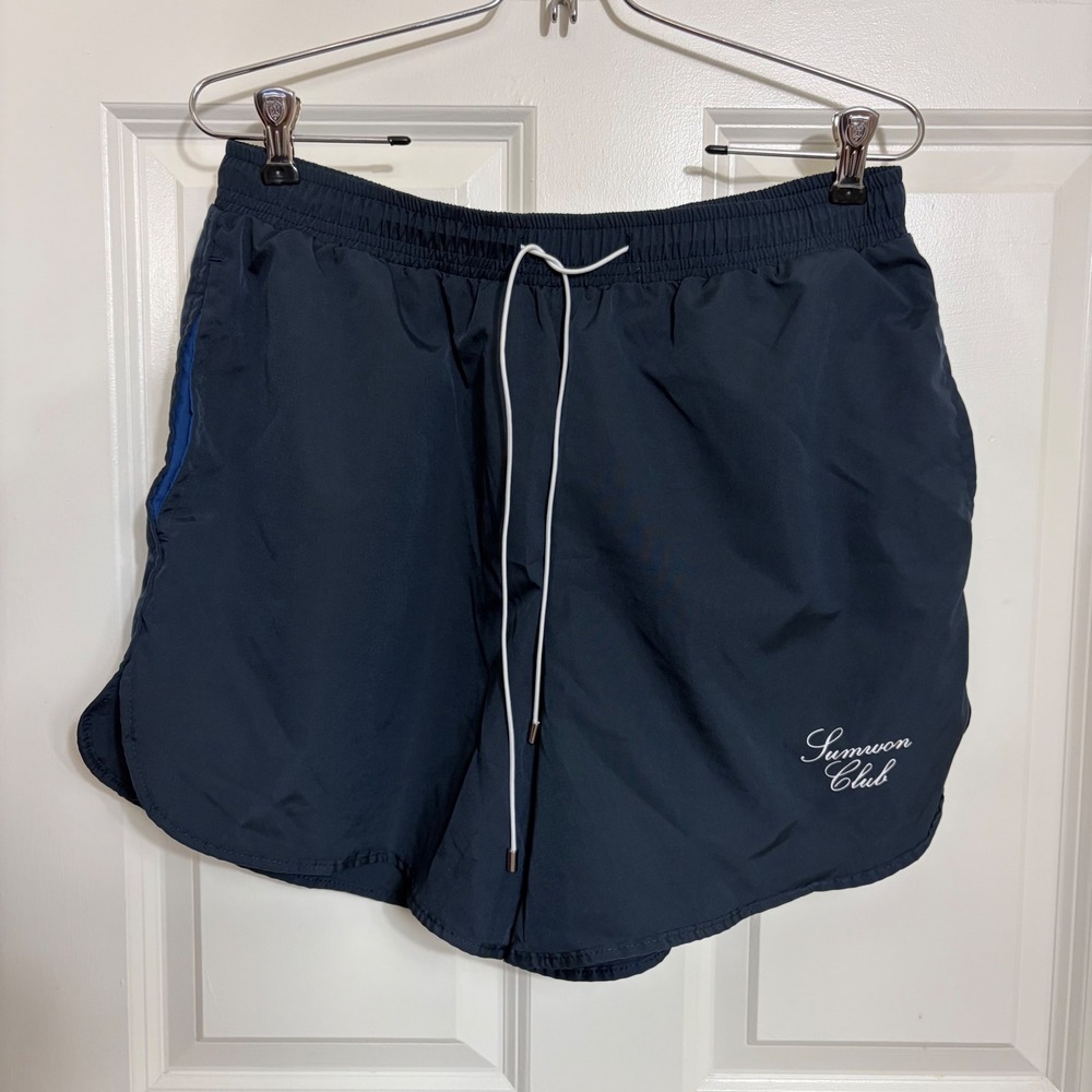 Sumwon Club Navy Blue Running Shorts Mens Size Medium NWT